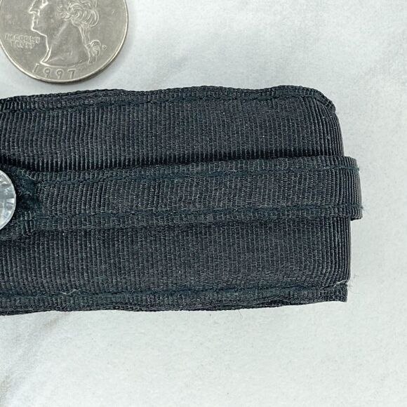 Black Ribbon Rhinestone CRZY Crazy Heart Carabiner Keychain Keyring - Picture 5 of 9